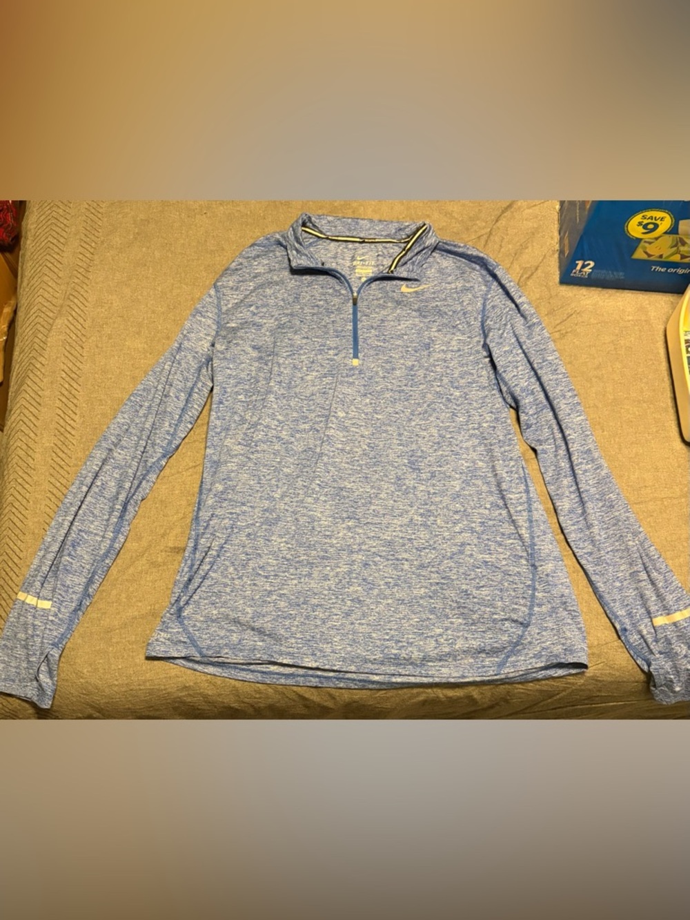 Nike Blue Heather Dri-FIT Running Quarter Zip